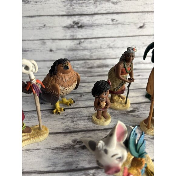Disney Moana PVC Plastic Figurines Cake Toppers Lot Of 8 - Picture 3 of 11